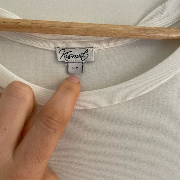 kismet white bottom knot detailed white blouse size S - Picture 2 of 4